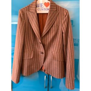 Kulman Brown striped wool jacket